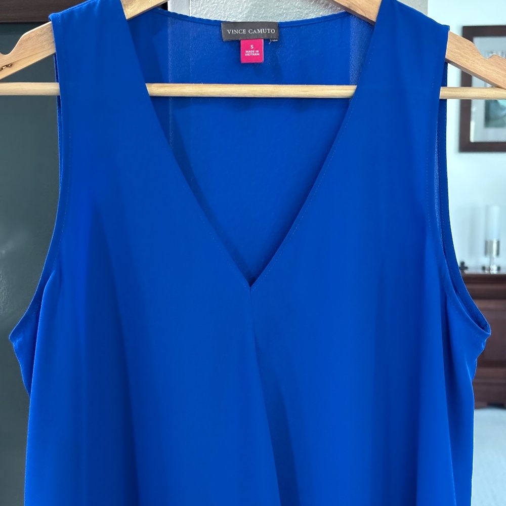 Vince Camuto Sleeveless Blouse - Blue Size S - Picture 4 of 6